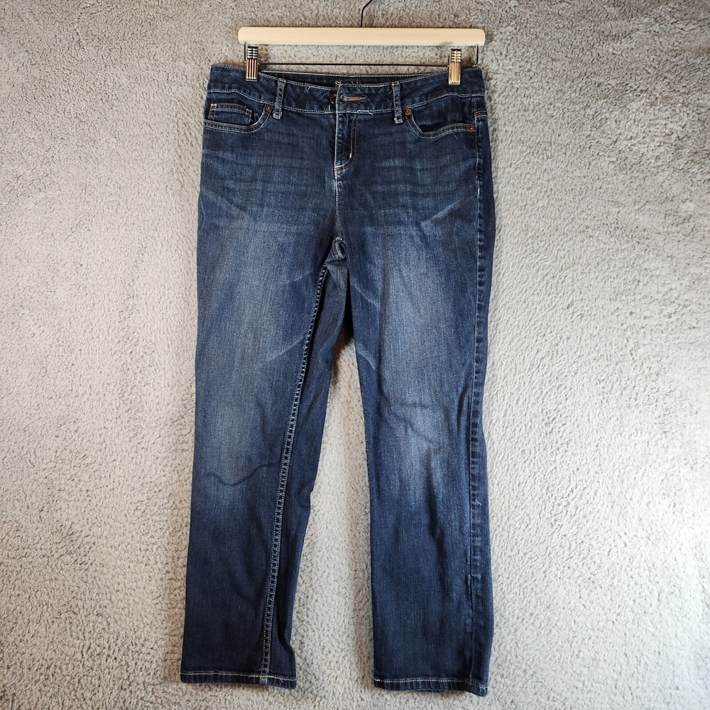 Simply Vera Vera Wang Jeans Womens 8 Blue Stretch Straight Denim